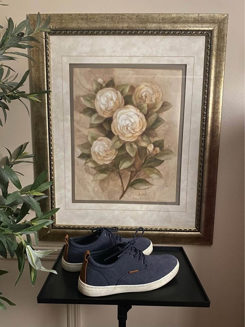 Invito Navy Canvas Casual Lace-Up Sneakers – Men’s Size 8